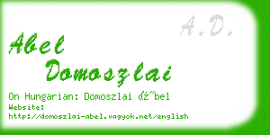 abel domoszlai business card